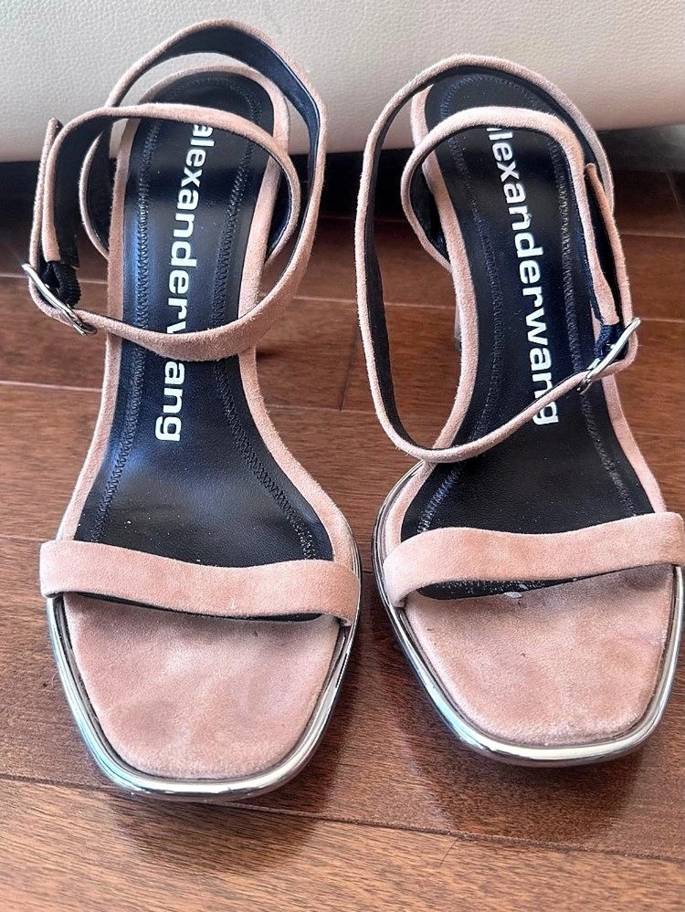 Alexander Wang Cady Suede Nude Heels US 9